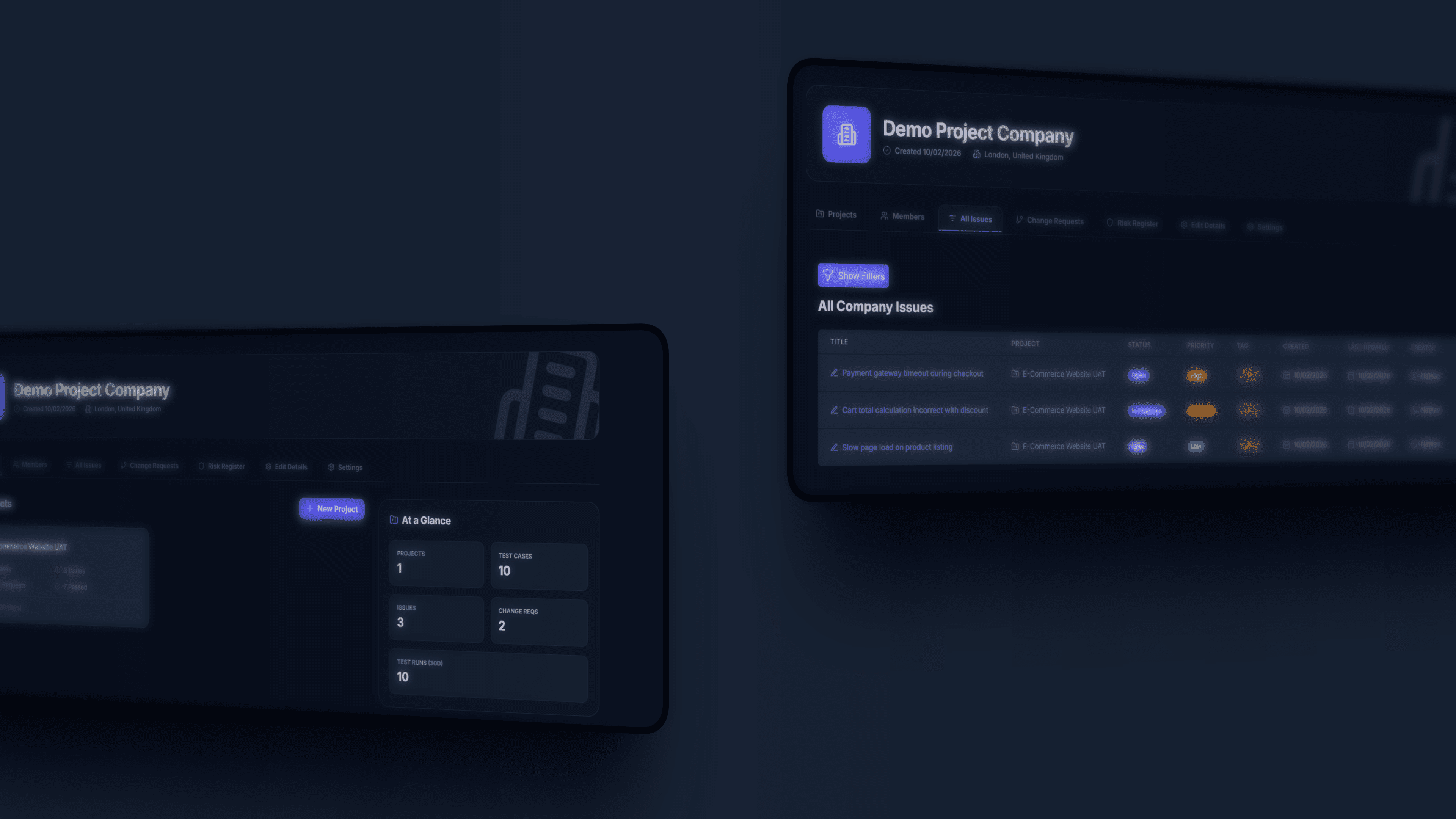 LogicHive Website Testing Dashboard